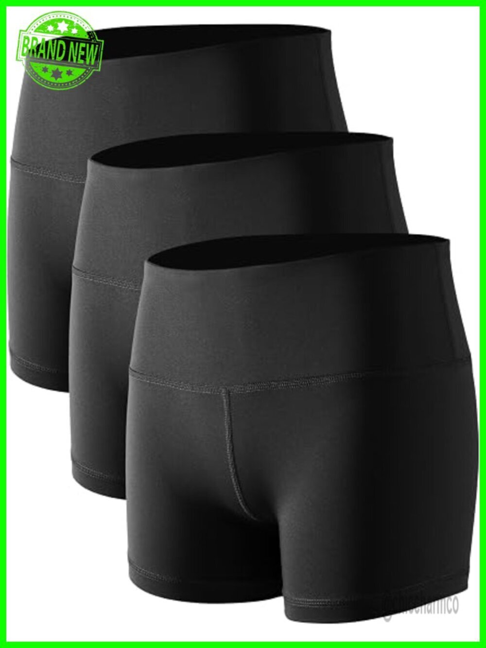 High-Waisted Spandex Athletic Shorts with Hidden Pocket for Yoga Running